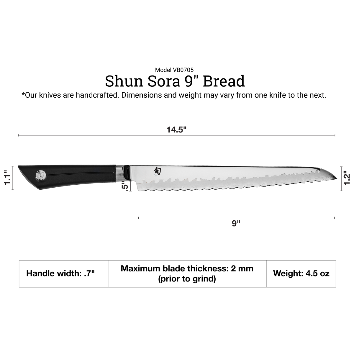 Shun Sora 9" Bread Knife