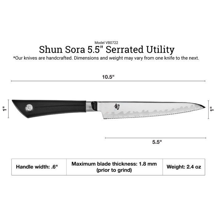 Shun Sora 5.5" Serrated Utility Knife