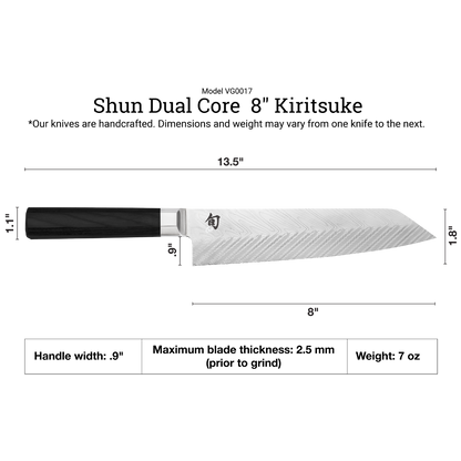Shun Dual Core 8" Kiritsuke & Sheath (RAINCHECK)