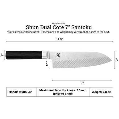 Shun Dual Core 7" Santoku Knife & Sheath (RAINCHECK)
