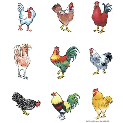 The Compleat Kitchen Original Flour Sack Kitchen Towels - Roosters