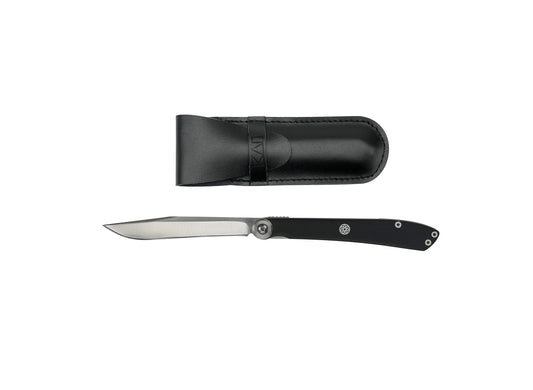 Shun Kai Personal Folding Steak Knife & Leather Sheath