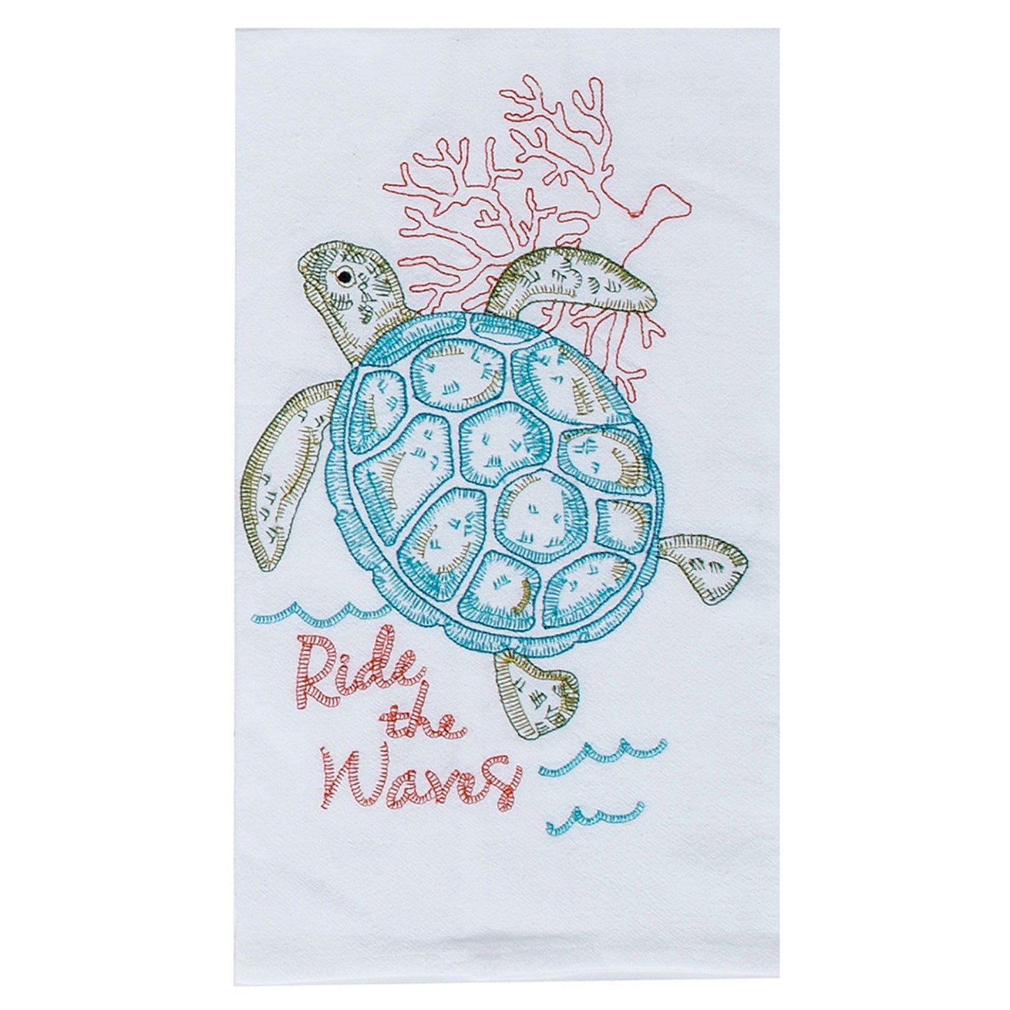 Ride the Waves Turtle Kitchen Towel