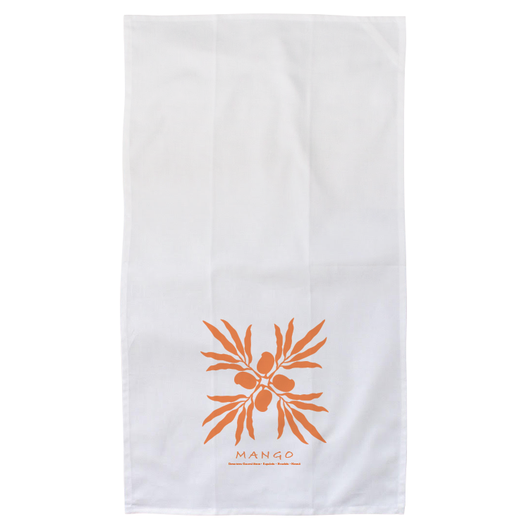 Flour Sack Kitchen Towel - Mango Hawaiian Quilt (Made in Hawai'i)