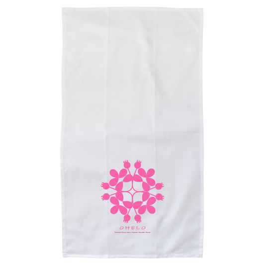 Flour Sack Kitchen Towel - Ohelo Flower Quilt (Made in Hawai'i)