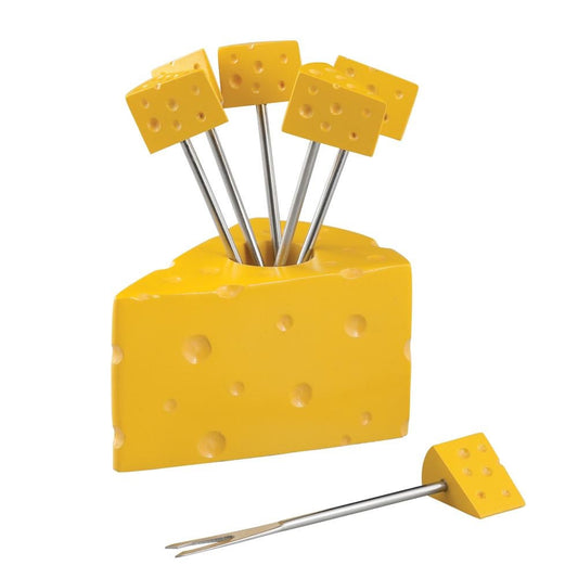 6-Piece Cheese Cocktail Pick with Holder