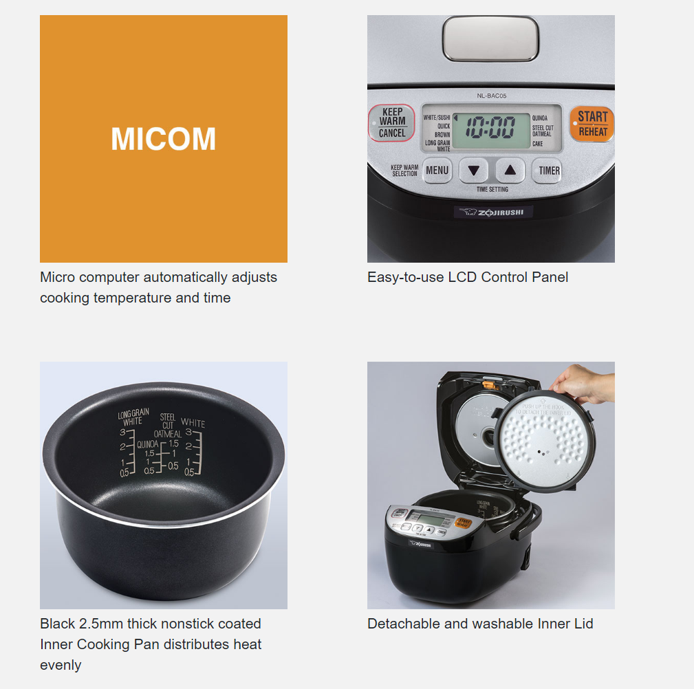 Zojirushi Micom Rice Cooker & Warmer (3 cup)