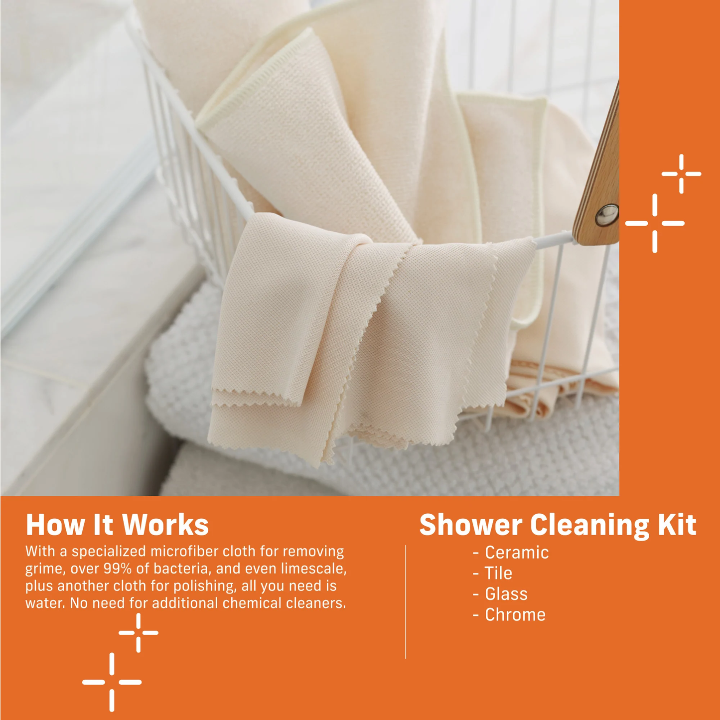 E-Cloth Shower Cleaning Kit (Set of 2)