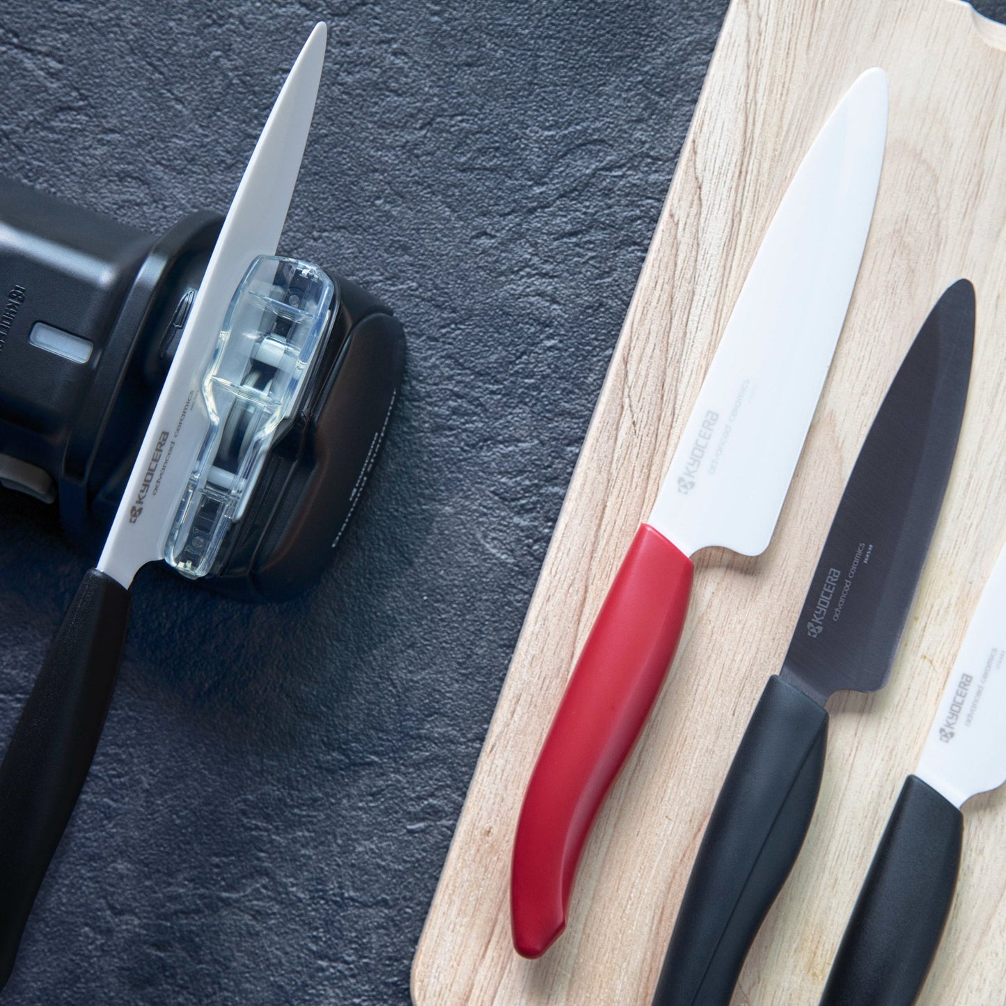 Kyocera Electric Diamond Knife Sharpener for Ceramic and Steel Knives