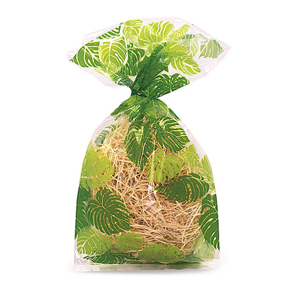 Hawaiian Print Small Cellophane Goodie Bags - 12 pcs (7 designs)