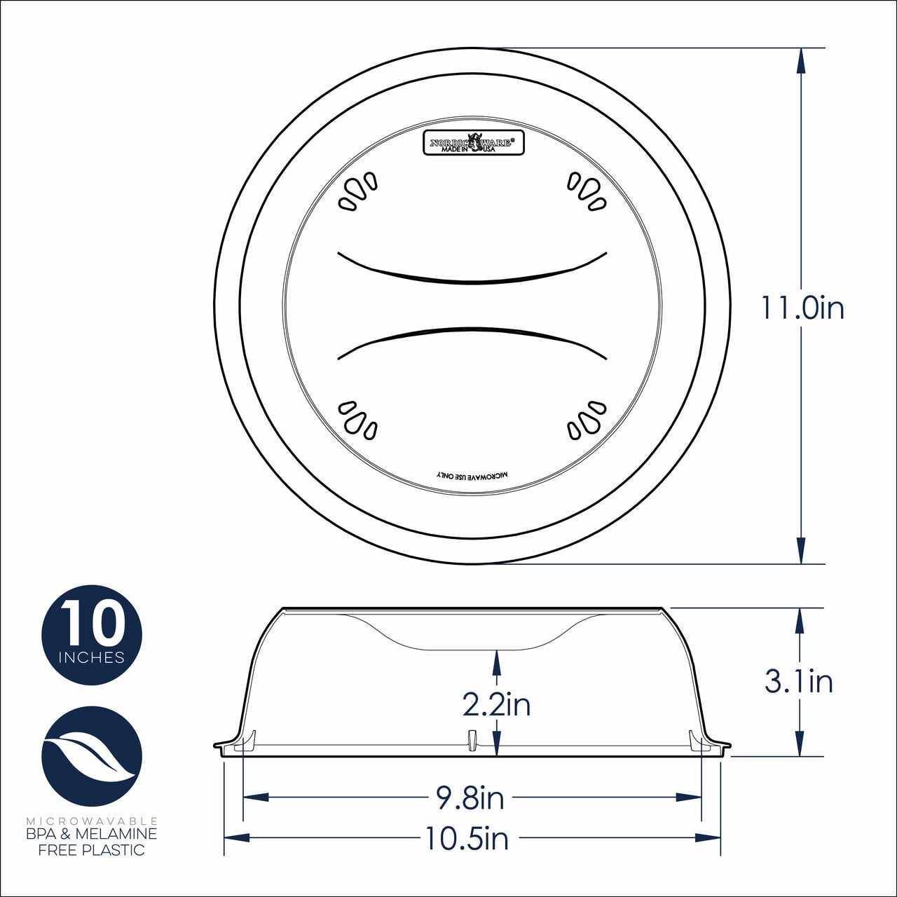 Nordic ware microwave plate cover best sale