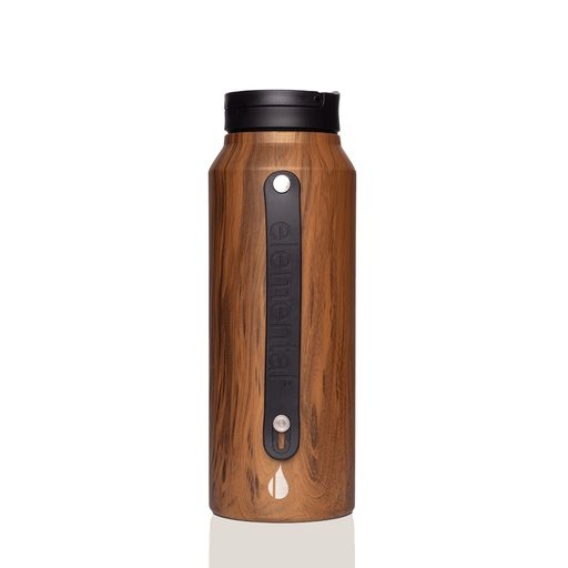 Elemental Iconic 32 oz. Water Bottle - Teak Wood
