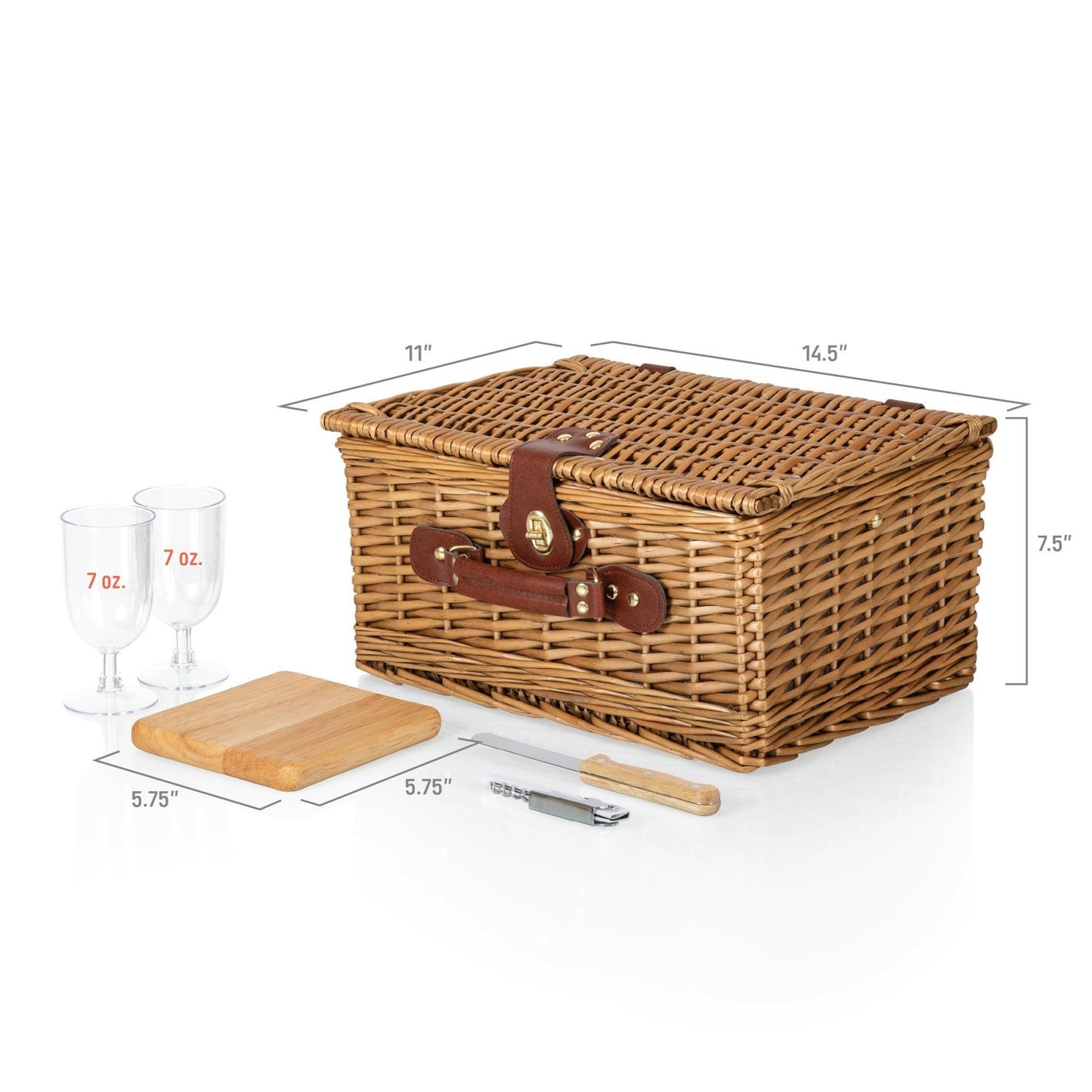 Classic Wine & Cheese Picnic Basket Set
