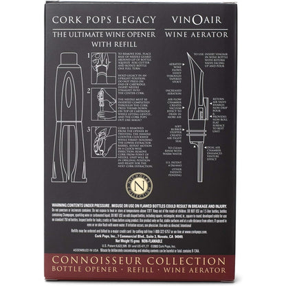 Cork Pops Wine Opener and VinoAir Aerator Set