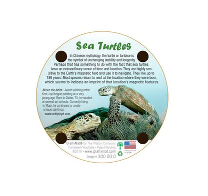 Honu Sea Turtle Cork Coaster(Single)