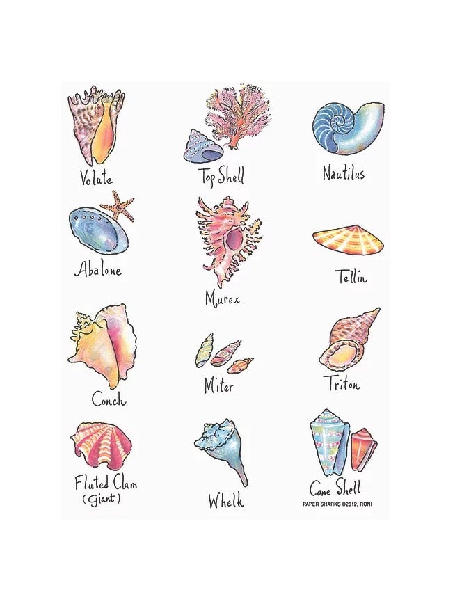 The Compleat Kitchen Original Flour Sack Kitchen Towels - Sea Shells