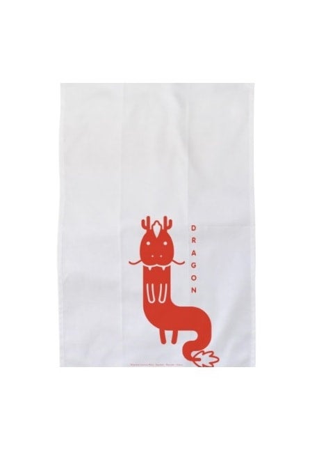 Flour Sack Kitchen Towel - Zodiac Dragon (Made in Hawai'i)