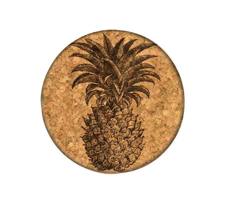 Pineapple Cork Coaster (Single)
