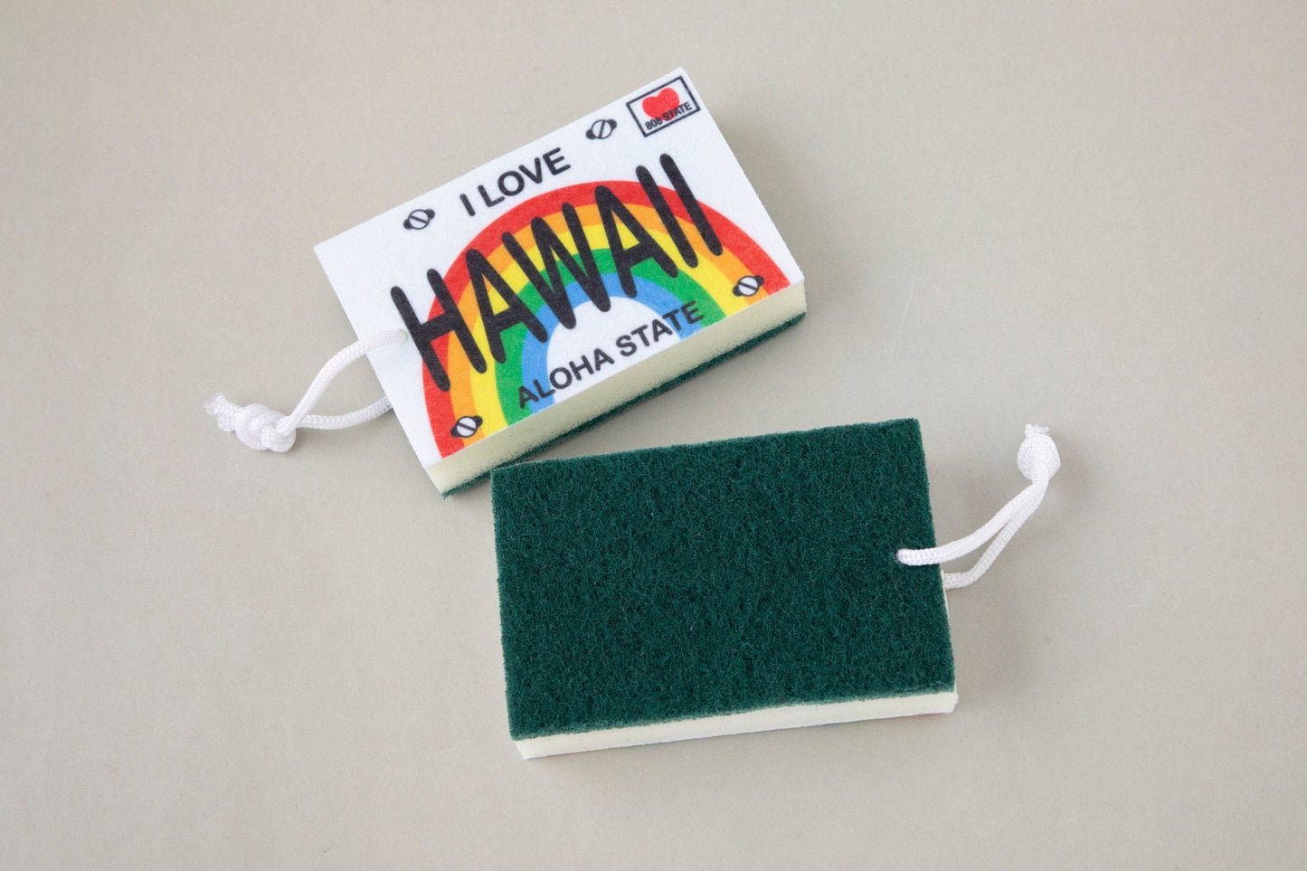 Aloha State License Plate "I Love Hawaii" Cleaning Sponge