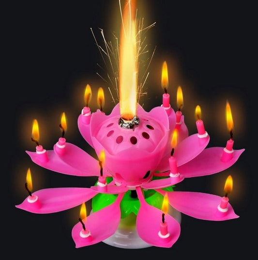 Singing Candle | Lotus Flower Musical Birthday Candle (5 colors)