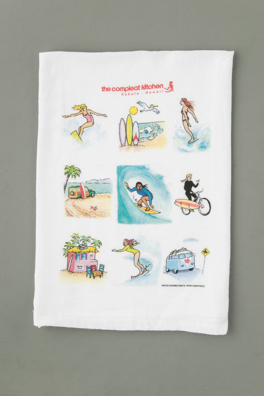 The Compleat Kitchen Original Flour Sack Kitchen Towels - Surfer